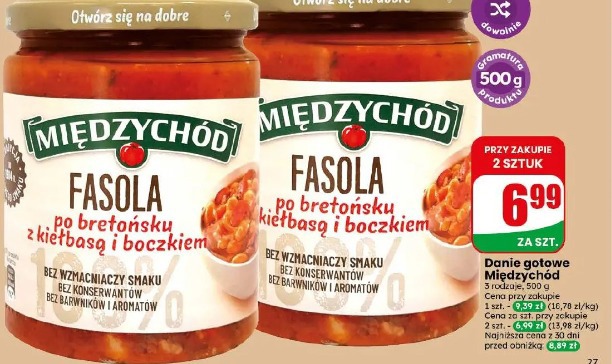 Danie gotowe Międzychód fasola po bretońsku z kiełbasą i boczkiem