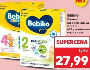 Bebiko Formuła na bazie mleka 2, 3, 4, 5 600 g opakowanie