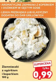 Ziemniaczki z ogórkiem i koperkiem