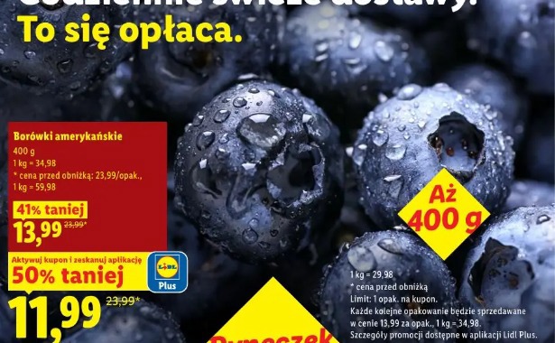 Borówki amerykańskie 400 g