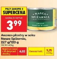 Ananas plastry w soku Nasza Spiżarnia