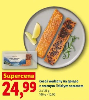 Łosoś wędzony na gorąco z czarnym i białym sezamem