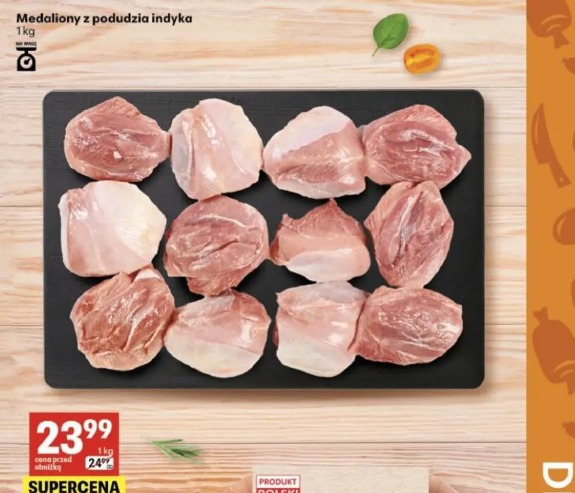 Medaliony z podudzia indyka