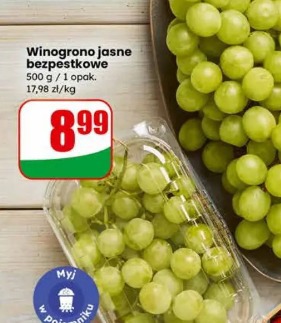 Winogrono jasne bezpestkowe