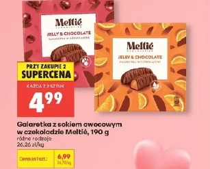 Galaretka z sokiem owocowym w czekoladzie Meltie, 190 g