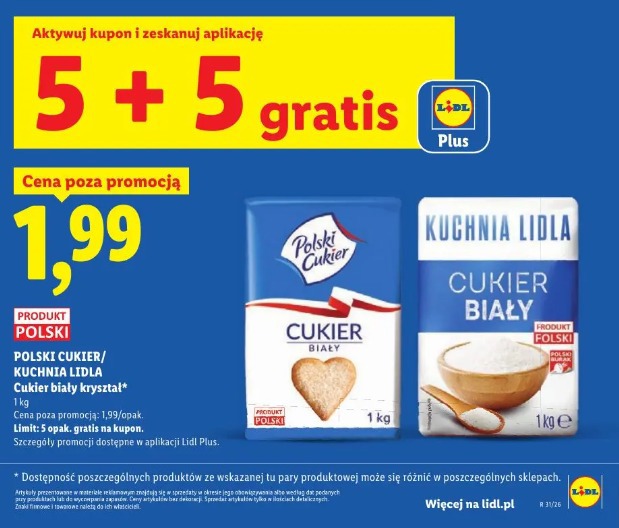 Kuchnia Lidla Cukier biały