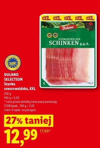 DULANO SELECTION Szynka szwarcwaldzka, XXL