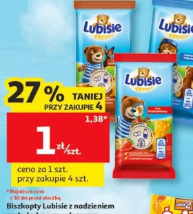 Lubisie Biszkopty z nadzieniem czekoladowym, mlecznym lub truskawkowym