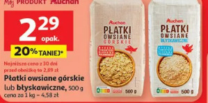 Auchan Płatki owsiane górskie lub błyskawiczne