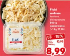 Flaki wołowe krojone, blanszowane