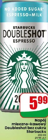 Starbucks Doubleshot Espresso napój mleczno-kawowy bez cukru
