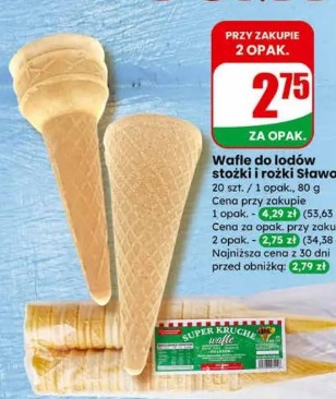 Wafle do lodów stożki i rożki Sławoń