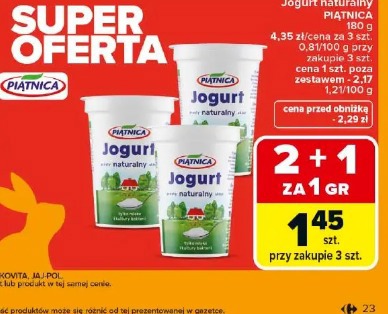 Jogurt naturalny Piątnica