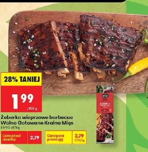 Żeberka wieprzowe barbecue Wolno Gotowane Kraina Mięs