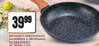 Patelnia z odkuwanego aluminium z drewnianą rączką Enkele