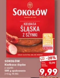 Sokołów Kiełbasa śląska z szynki