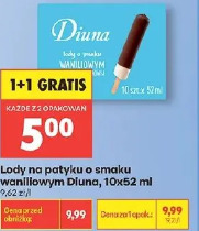 Lody na patyku o smaku waniliowym Diuna