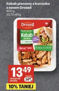 Kebab pieczony z kurczaka z sosem Drosed