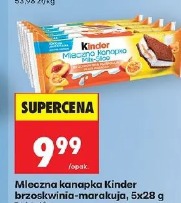 Mleczna kanapka Kinder brzoskwinia-marakuja