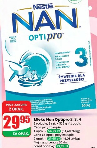 Mleko Nan Optipro 2, 3, 4