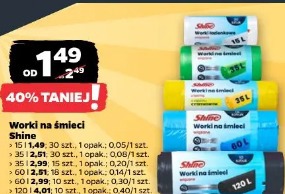 Worki na śmieci Shine 120 l