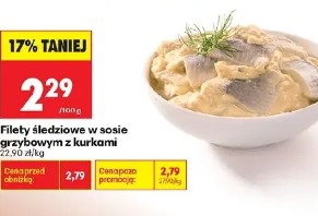 Filety śledziowe w sosie grzybowym z kurkami