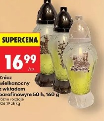 Znicz wielkanocny z wkładem parafinowym 50 h