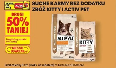 Sucha karma bez dodatku zbóż Kitty i Activ Pet