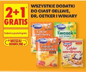 Wszystkie dodatki do ciast Gellwe, Dr. Oetker i Winiary