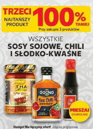Wszystkie sosy sojowe, chili i słodko-kwaśne
