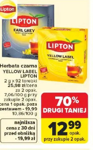 Herbata czarna YELLOW LABEL LIPTON