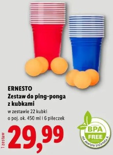 Ernesto Zestaw do ping-ponga z kubkami