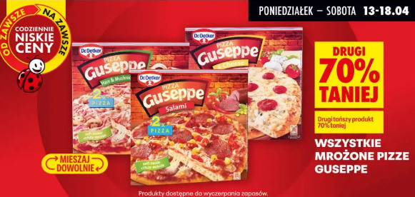 Wszystkie mrożone pizze Giuseppe