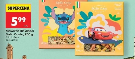 Makaron dla dzieci Dalla Costa, Stitch, Auta