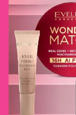 Eveline Cosmetics Wonder Match Real Cover + Second Skin Fit Niacynamide Hm 16h Ai Filter Cushion Foundation