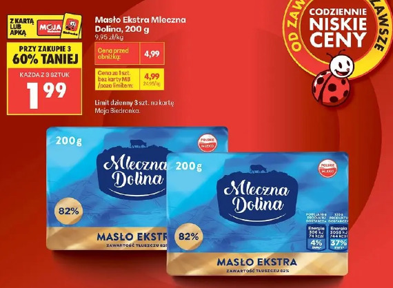Masło ekstra Mleczna Dolina