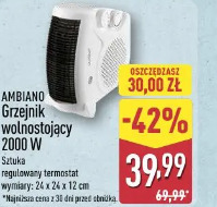 Ambiano Grzejnik wolnostojący 2000 W
