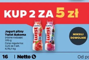 Jogurt pitny Twist Bakoma