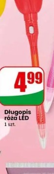 Długopis róża LED
