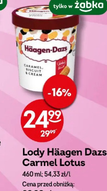 Lody Häagen Dazs Carmel Lotus caramel, biscuit & cream