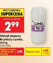 Wkład olejowy do zniczy Lumia