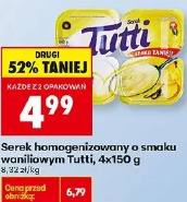 Serek homogenizowany o smaku waniliowym Tutti