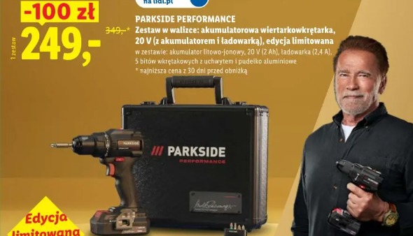 Parkside Performance Zestaw w walizce: akumulatorowa wiertarkowkrętarka, 20 V (z akumulatorem i ładowarką), edycja limitowana