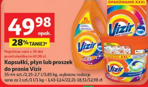 Kapsułki, płyn lub proszek do prania Vizir