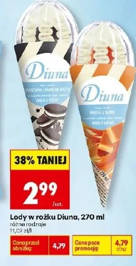 Lody w rożku Diuna