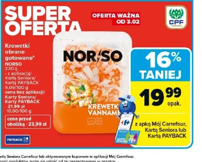 Krewetki obrane gotowane NORSO