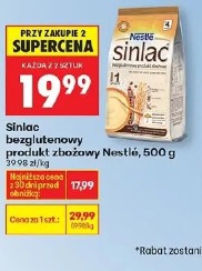 Sinlac bezglutenowy produkt zbożowy Nestlé