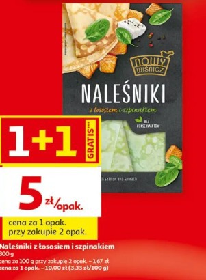 Naleśniki z łososiem i szpinakiem Nowy Wiśnicz