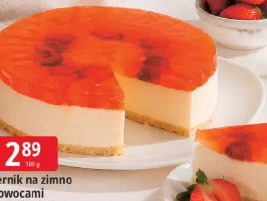 Sernik na zimno z owocami