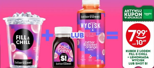 Fill & Chill bittersweet + Wycisk bittersweet lub Shot Si bittersweet
